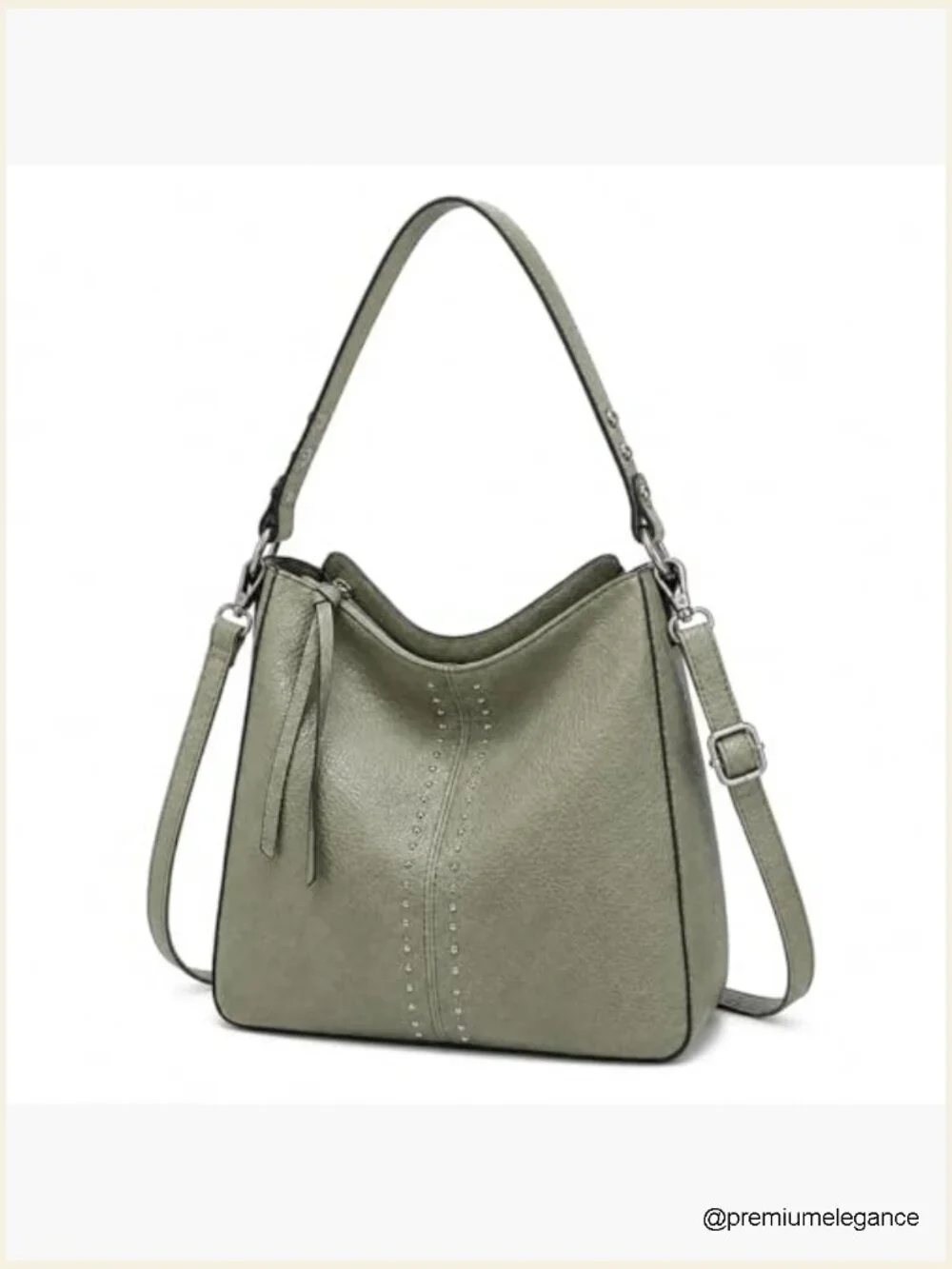 PU Leather Hobo Crossbody Purse with Detachable Strap